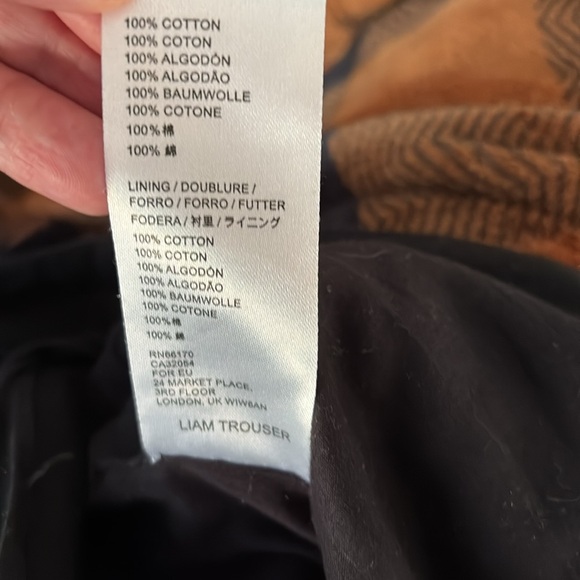 SEEN WORN KEPT embroidered pants.  Size L - Picture 10 of 10